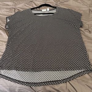 Chico’s Size 3 Women’s Blouse - Brown Polka Dot